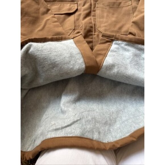 Bulwark Flame Resistant Heavyweight Brown Duck Lined Bomber Jacket FR 3XL - Picture 6 of 8